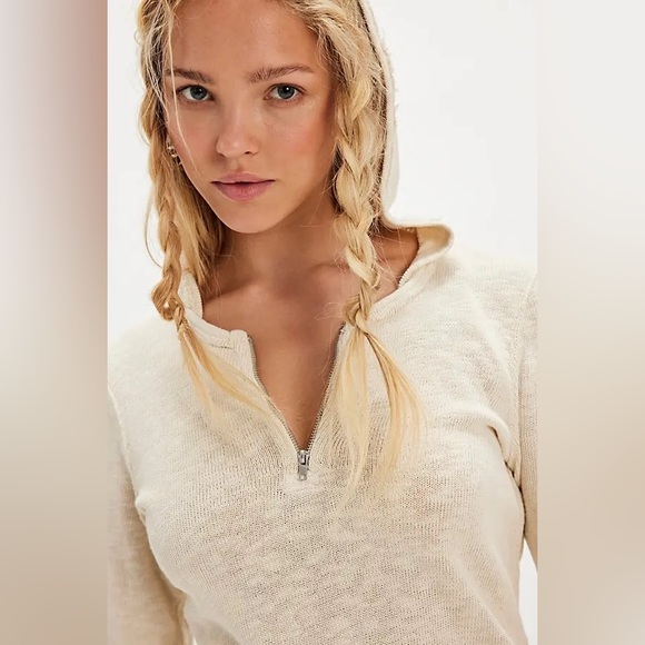 NWT! Free People We The Free Speed Drive Hooded Long Sleeve Sz Medium - Picture 2 of 4